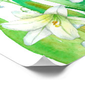 メイ誕生日ユリの花の谷言語 ポスター (角)