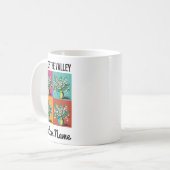 メイ誕生月の花のユリカラフルー コーヒーマグカップ (正面左)