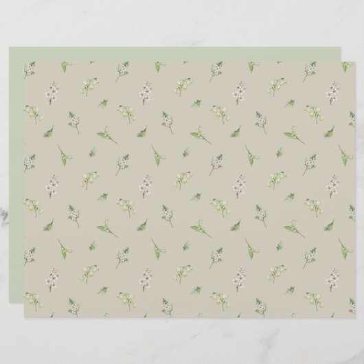 メイ誕生月フラワーホーソーンリリーの谷 (正面/裏面)