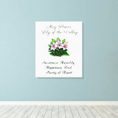 メイ誕生月花ゆり谷のフローラ キャンバスプリント (インサイチュ (ウッドフロア))