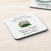 メイ誕生月花ゆり谷のフローラ コースター (左側)