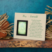 メイ誕生石エメラルド フォトプラーク (側面)