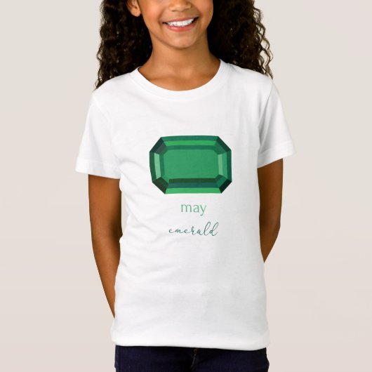 メイ誕生石エメラルド Tシャツ (正面)