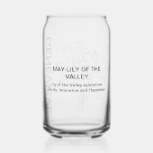 メイ誕生花のユリと名前 ガラス缶 (裏面)