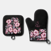 メイ開花 鍋つかみ&鍋敷きセット (正面)