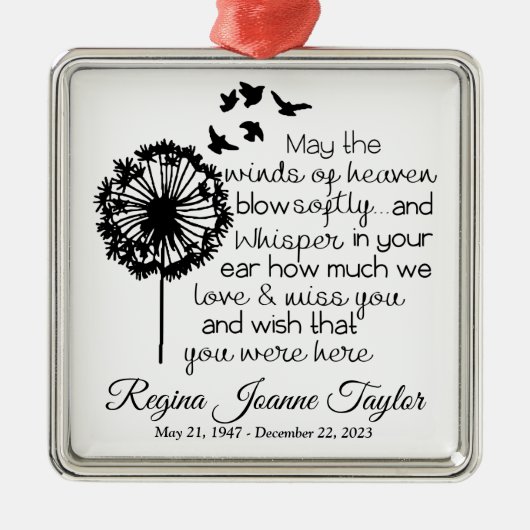 メイ・ウィンズ・オブ・天国記念オーナメント メタルオーナメント (正面)