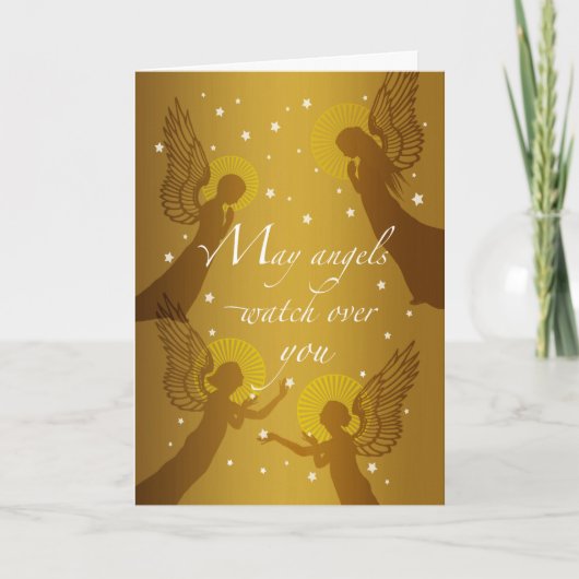 メイ・エンジェルがクリスマスに見守る カード (正面)