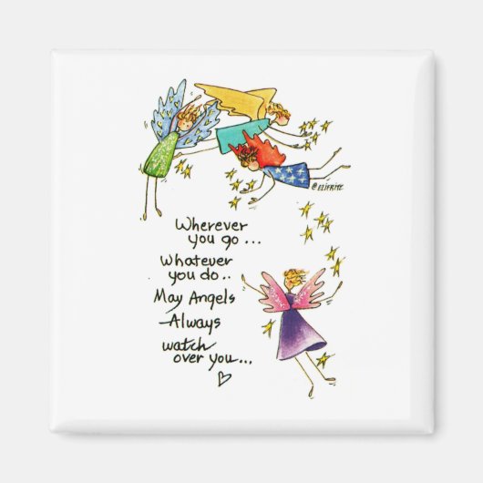 メイ・エンジェルズいつも見守る祈りの言葉スケッチ マグネット (正面)