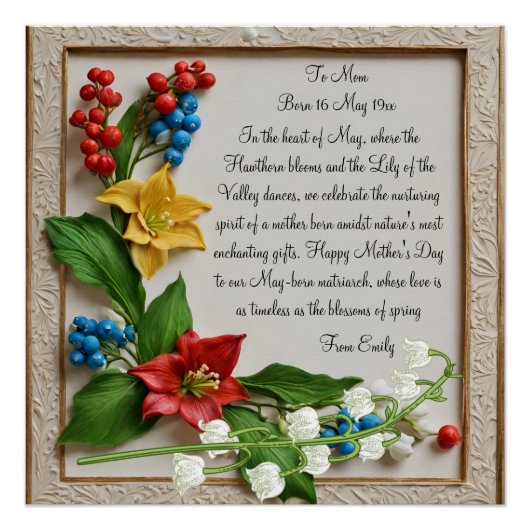 メイ・サンザシとユリ・オブ・ザ・バレー ポスター (正面)