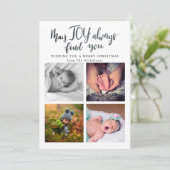 メイ・ジョイ・ウォーリー・ユーマー・タイポグラフィ・クリスマス・フォト シーズンカード (スタンド正面)