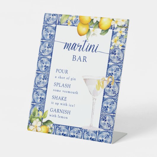 メイ スクイーズ レモン ブライダル シャワー マーティニー バー 台座サイン (正面)