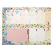 メイ フラワーズ 7 日間食事プランナー ノートパッド (正面)