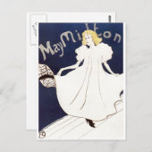 メイ・ミルトン1895年アンリ・デ・トゥールーズ・ロートレック ポストカード (正面/裏面)