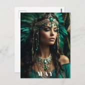 ～メイ Goddess BIRTHDAY エメラルド ボヘミアン AP53 ポストカード (正面/裏面)