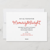 メウおもしろいイアンドブイトホリデイ |写真のあいさつ文 シーズンカード (裏面)