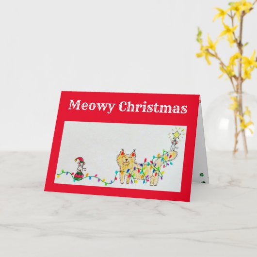 メウイ·クリスマス カード (黄色い花)