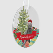 メウイ·クリスマス·ブルー·キャッロシアのト オーナメント (正面)