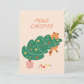 メウォー・クリスマス - イタズラな猫の楽しみ シーズンカード (スタンド正面)