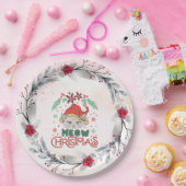 メウクリスマス、メリークリスマス ペーパープレート (パーティー)