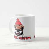 メウトを確認!Sock Monkey Hatの漫画子猫 コーヒーマグカップ (正面左)
