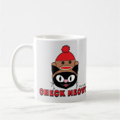 メウトを確認!Sock Monkey Hatの漫画子猫 コーヒーマグカップ (左)