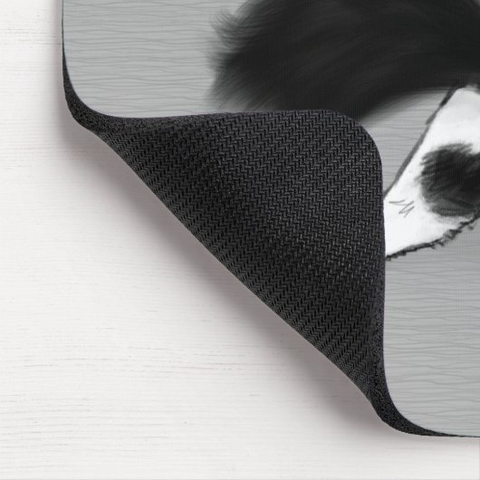 メウトを見ろ!白おもしろい黒猫スプルート マウスパッド (コーナー)