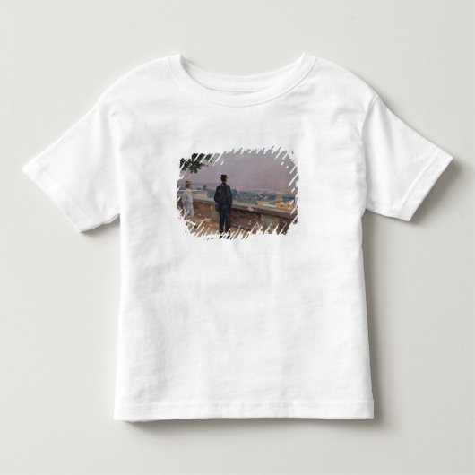 メウドンの展望台からのパリ トドラーTシャツ (正面)