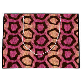 メウピンクワイルド子猫カッコいい ラージペーパーバッグ