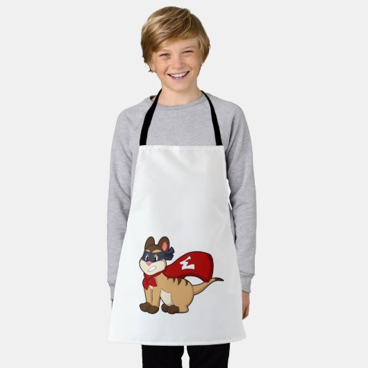 メエルカートがマスクでヒーローとして エプロン (着用した状態)