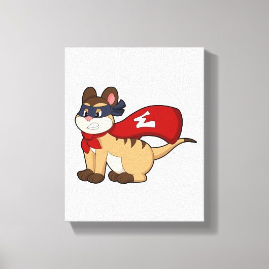 メエルカートがマスクでヒーローとして キャンバスプリント (正面)