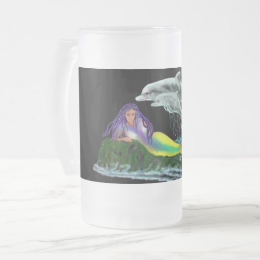 メエルジュフラウミットデルフィネン フロストグラスビールジョッキ (正面左)