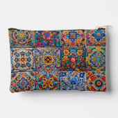 メエレガントスタイリッシュキシコのタラベラの瓦モノグラム アクセサリーポーチ (裏面)