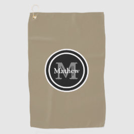 メエレガントンズという名前のブラウンブラック ゴルフタオル