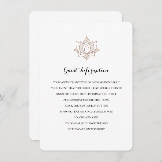 メエレガントンディ挿入カード エンクロージャーカード (正面/裏面)