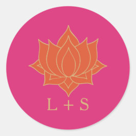 メエレガントンディ結婚のクラシック丸ステッカー ラウンドシール