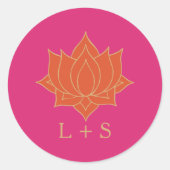 メエレガントンディ結婚のクラシック丸ステッカー ラウンドシール (正面)