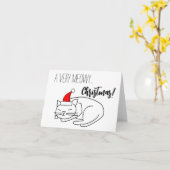 メオおもしろいウィクリスマスホリデー空白のインカード カード (黄色い花)