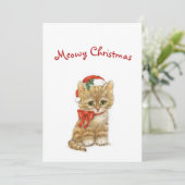 メオイクリスマスヴィンテージレトロキャット シーズンカード (スタンド正面)