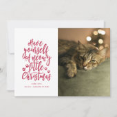 メオイリトルクリスマスホワイトホリデーフォトカード シーズンカード (正面)