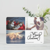 メオイ・クリユニークスマス猫おもしろい3枚写真 シーズンカード (スタンド正面)