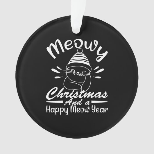 メオウィクリスマスとハッピーミュー年 オーナメント (正面)