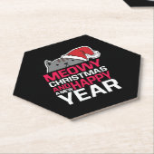 メオウィクリスマスと新年おめでとう ペーパーコースター (アングル)