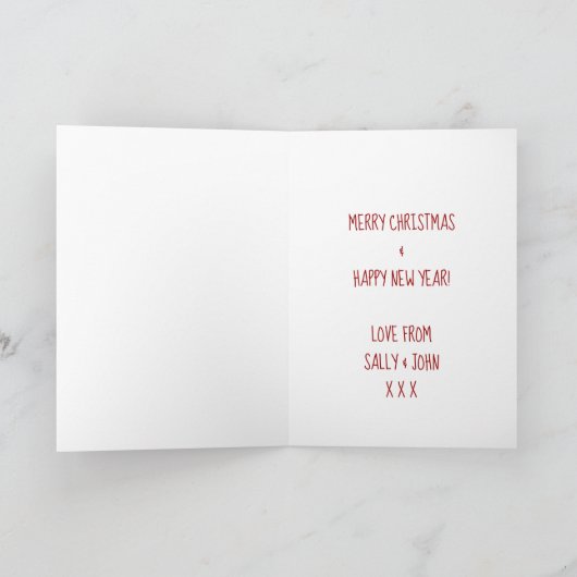 メオウィクリスマスカードかわいい猫の休日クリスマス シーズンカード (内部)