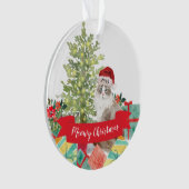 メオウィクリスマスシベリア猫 オーナメント (正面)