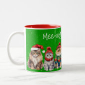 メオウィクリスマスフェスティバル猫オングリーングリッター ツートーンマグカップ (左)