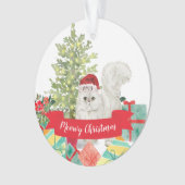 メオウィクリスマスペルシャ猫 オーナメント (正面)