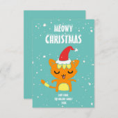メオウィクリスマス、おもしろいクリスマスカード (正面/裏面)