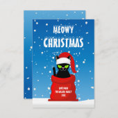 メオウィクリスマス、おもしろいクリスマスカード (正面/裏面)