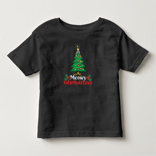 メオウィクリスマスTシャツ トドラーTシャツ (正面)