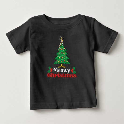 メオウィクリスマスTシャツ ベビーTシャツ (正面)